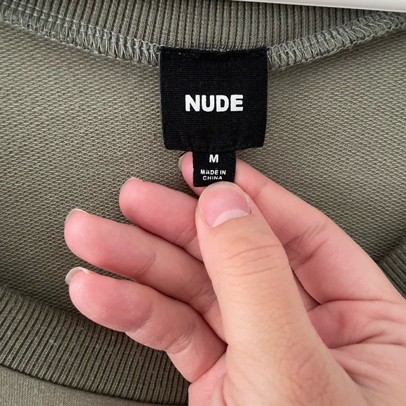 Slouchy army green long sleeve top - Picture 2 of 3